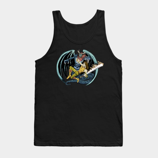 Knight Vs. Dragon Tank Top by FoxStorytelling